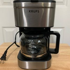 COPY - KRUPS KM202 Simply Brew Stainless Coffee Maker w/ 5 Cup Glass Carafe EUC…